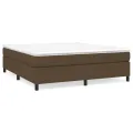 cadre de lit Marron foncé 180x200 cm Tissu
