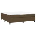 cadre de lit Marron foncé 180x200 cm Tissu