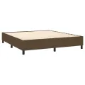 cadre de lit Marron foncé 180x200 cm Tissu