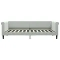Lit de jour avec matelas gris clair 90x200 cm velours