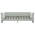Lit de repos gris clair 90x190 cm velours