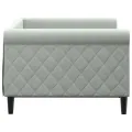 Lit de repos gris clair 90x190 cm velours