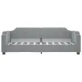 Lit de repos gris clair 90x190 cm tissu