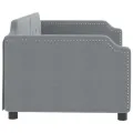 Lit de repos gris clair 90x190 cm tissu