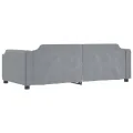 Lit de repos gris clair 90x190 cm tissu