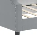 Lit de repos gris clair 90x190 cm tissu