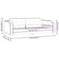 Lit de repos gris clair 90x190 cm tissu