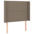 cadre de lit matelas LED Marron foncé 90x200cm Tissu
