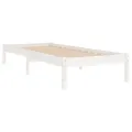 Cadre de lit Blanc Bois massif 75x190 cm Petit simple