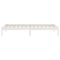 Cadre de lit Blanc Bois massif 75x190 cm Petit simple