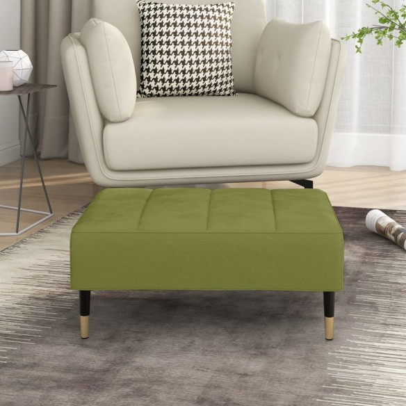 Repose-pied Vert clair 78x56x32 cm Velours