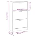 Armoire à chaussures Chêne sonoma 63x24x103cm Bois d'ingénierie