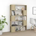 Bibliothèque/Séparateur de pièce Chêne sonoma 100x24x155 cm