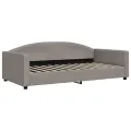 Lit de jour avec matelas taupe 100x200 cm tissu
