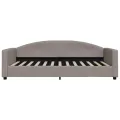Lit de jour avec matelas taupe 100x200 cm tissu