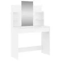Coiffeuse avec miroir blanc 96x39x142 cm