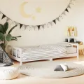 Cadre de lit pour enfants blanc 90x200 cm bois de pin massif