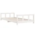 Cadre de lit pour enfants blanc 90x200 cm bois de pin massif