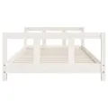 Cadre de lit pour enfants blanc 90x200 cm bois de pin massif