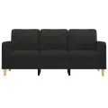 Canapé à 3 places Noir 180 cm Tissu