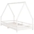 Cadre de lit pour enfants blanc 90x190 cm bois de pin massif