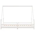 Cadre de lit pour enfants blanc 90x190 cm bois de pin massif