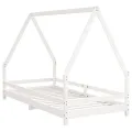 Cadre de lit pour enfants blanc 90x190 cm bois de pin massif