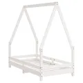 Cadre de lit pour enfant blanc 70x140 cm bois de pin massif