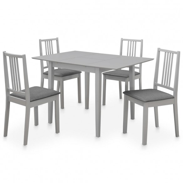 Mobilier de salle à manger 5 pcs MDF Gris