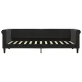 Lit de repos noir 80x200 cm velours
