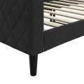 Lit de repos noir 80x200 cm velours