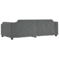 Lit de jour avec lit gigogne gris foncé 90x200 cm tissu