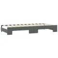 Lit de jour avec lit gigogne gris foncé 90x200 cm tissu