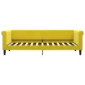 Lit de jour avec matelas jaune 80x200 cm velours