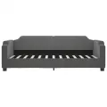 Lit de repos gris foncé 80x200 cm tissu