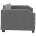 Lit de repos gris foncé 80x200 cm tissu