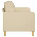 Canapé à 3 places Crème 180 cm Tissu