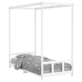 Cadre de lit pour enfants blanc 90x200 cm bois de pin massif
