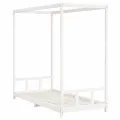 Cadre de lit pour enfants blanc 90x200 cm bois de pin massif