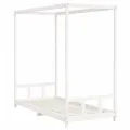 Cadre de lit pour enfants blanc 90x200 cm bois de pin massif