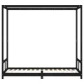 Cadre de lit pour enfants noir 80x200 cm bois de pin massif