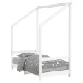 Cadre de lit pour enfant blanc 70x140 cm bois de pin massif