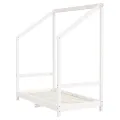 Cadre de lit pour enfant blanc 2x(70x140) cm bois de pin massif