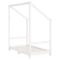 Cadre de lit pour enfant blanc 2x(70x140) cm bois de pin massif
