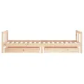 Cadre de lit pour enfants gris 80x200 cm bois de pin massif