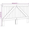 Tête de lit 160x104 cm bois massif de pin