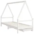 Cadre de lit enfant tiroirs blanc 80x200 cm bois de pin massif