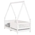 Cadre de lit pour enfant blanc 70x140 cm bois de pin massif