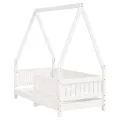 Cadre de lit pour enfant blanc 70x140 cm bois de pin massif