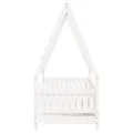 Cadre de lit pour enfant blanc 70x140 cm bois de pin massif